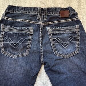 MEN’S BKE Denim Dark Blue Aiden Straight Jeans